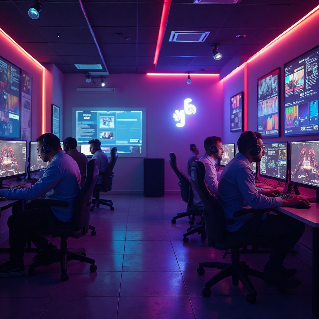 Головний зал КіберАрени з геймерами